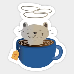 Tea Cup Cats Sticker